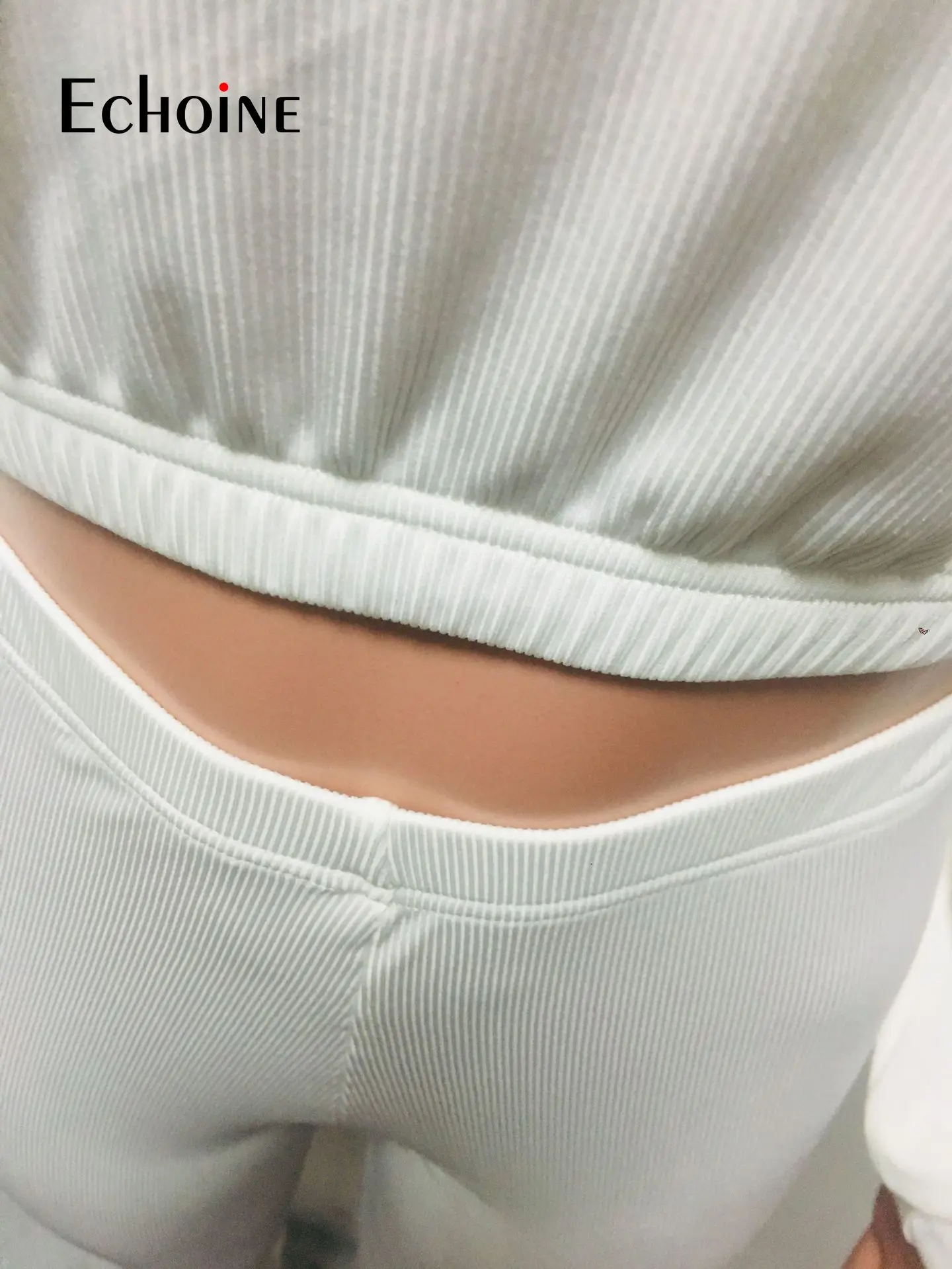 

Echoine Women Solid Knitted Ribbed Long Sleeve Sweater Top Pencil Pants Suit Active Wear Tracksuit Two Piece Set Fitness Outfits