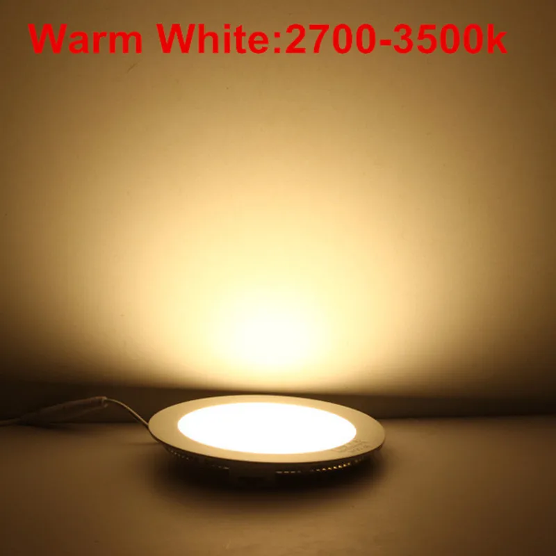 Luces Led redondas y delgadas para dormitorio, lámparas ultrafinas de 3W/6W/9W/12W/15W/18W para empotrar en el baño, 110V y 220V