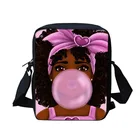 Мода 2020 афро Леди Черная Королева афроамериканская девушка с принтом сумка-мессенджер сумки на плечо Маленькая женская сумка через плечо сумка