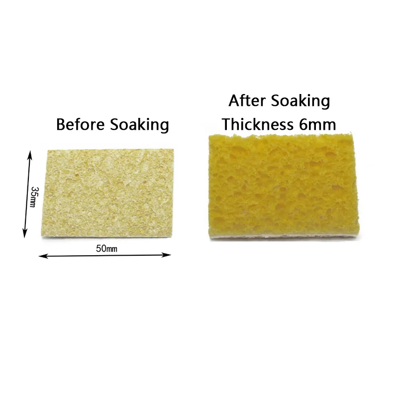 10 шт. желтый паяльник губка очиститель для прочной электрической сварки
