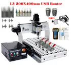 Мини ЧПУ 3040Z-DQ USB маршрутизатор 300 Вт 4-осевой Гравировальный фрезерный станок PCB деревообрабатывающий фрезерный станок