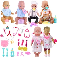 doll nurse doctor clothes tableware accessories fit 18 inch american43cm baby new born zaps doll reborn generation girls toy