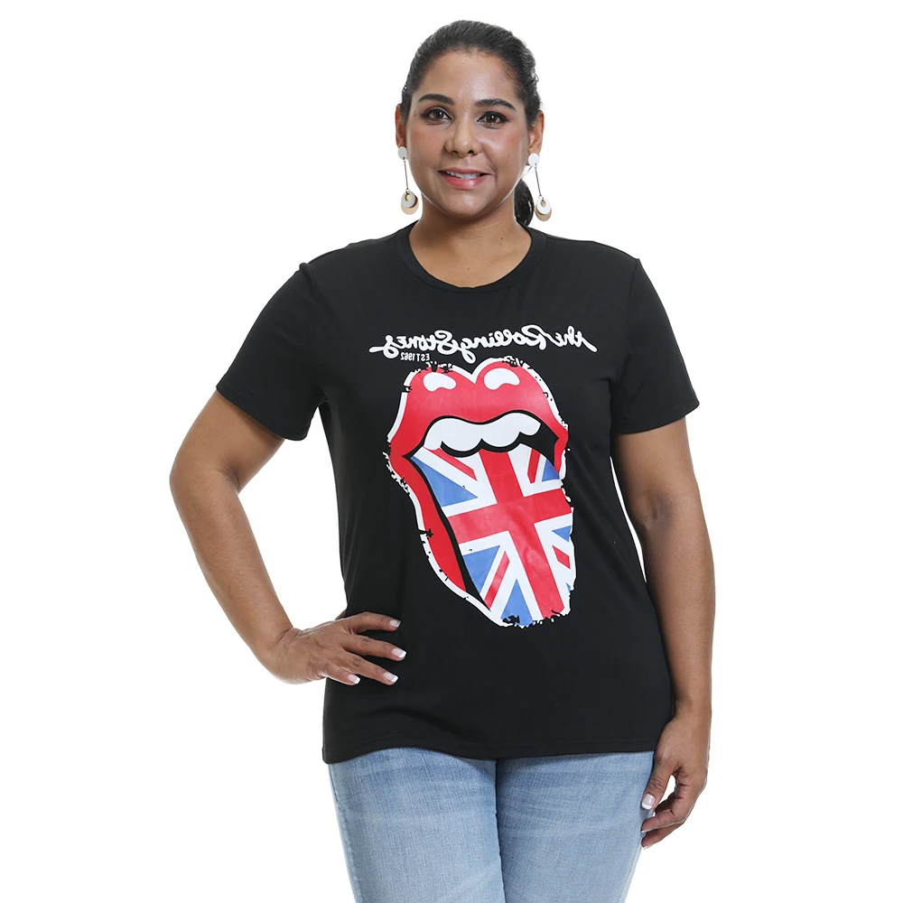 

Sale 2021 Lips Graphic T Shirt lip Women Tops Shirt Base O-neck Casual Black Tees Kiss lip Funny whisper words Girls Tshirt D30