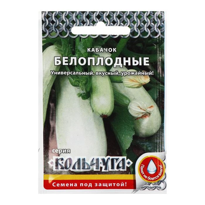 Seeds of Zucchini White-fruited series Kolchuga NEW 1.5 g 5431473 Garden Supplies vegetables Botany Flowers Sowing Home | Дом и сад