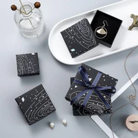 jewelry display box starry sky pattern gift case for bracelet necklace ring packaging present wedding bride jewelry organizer