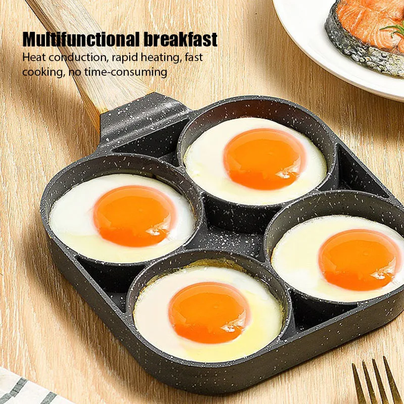 Четыре сковорода для жарки с кастрюля утолщенной омлета антипригарным покрытием