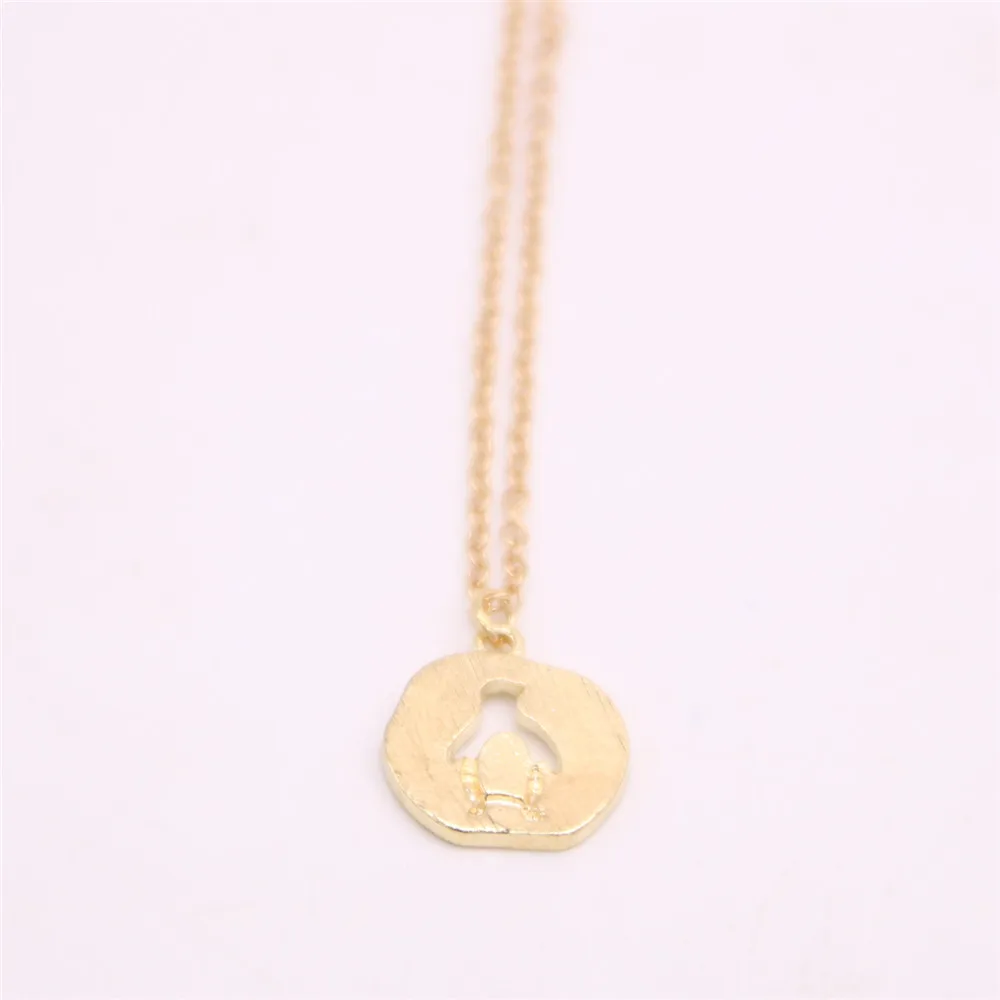 Модное ожерелье с пингвином красивый круглый наполовину полый Пингвин Подвески