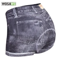 wosawe womens cycling shorts biker shorts with 3d gel padded denim color breathable bike bicycle shorts cycling underwear