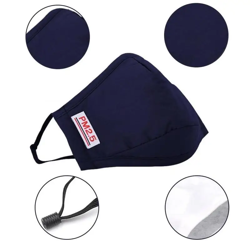 1 шт. многоцветная хлопковая маска PM2.5 для рта противопылевая ветрозащитная