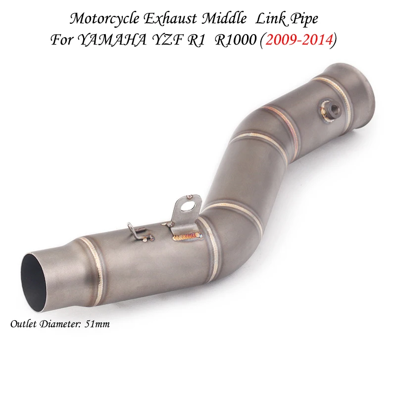 Слипоны для Yamaha YZF R1 2009 2014 подходит мотоцикла 51 мм Средний Глушитель Трубы средней