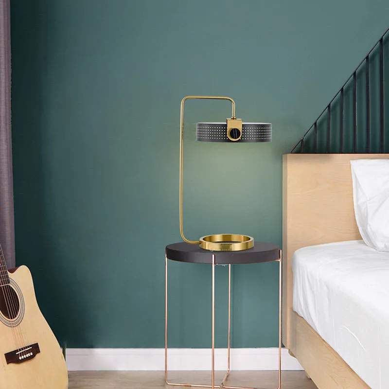 Noary золото черный металл Настольная лампа для отеля Спальня деко дома|Настольные