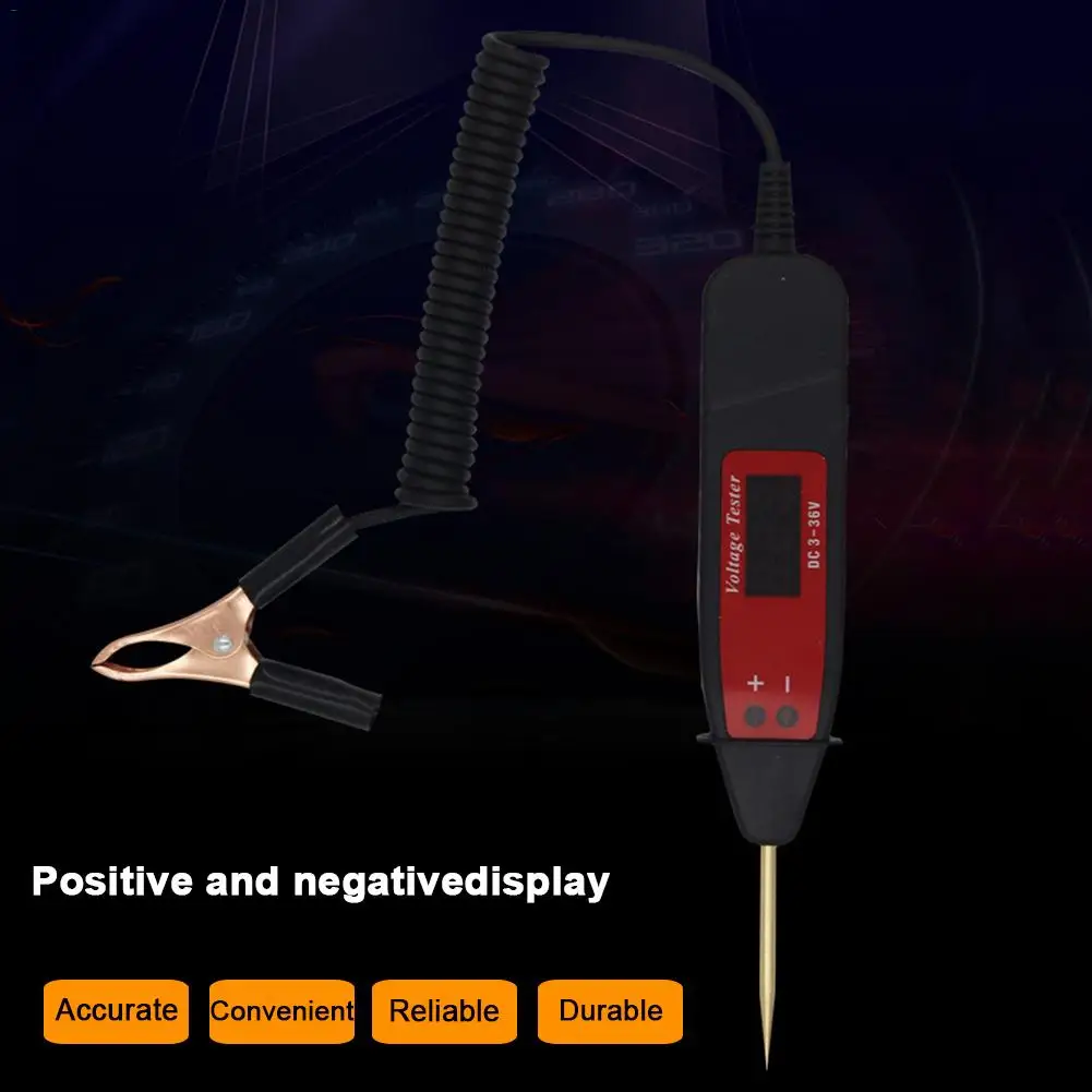 

DC5-36V Automotive Voltage Detection Pen Test Pen for Car Repair Car Digital LCD Circuit Tester Automotive Circuit Test Pen