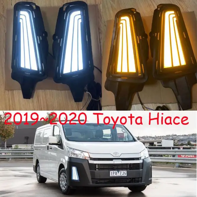 1 комплект 2020y автомобильный bupmer головной светильник для toyota Hiace головной светильник автомобильные аксессуары светодиодный DRL Противотуманные фары для Toyota Hiace фары - Цвет: picture