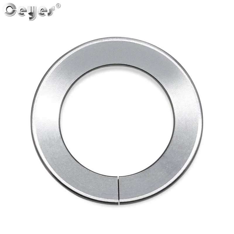 Silver Ring Cover Ceyes автомобильный Стайлинг наклейка для Nissan Qashqai J11 Note автомобильный двигатель старт стоп переключатель кнопка кольцо зажигания Чехлы бездымный чехол - Название цвета: Silver Ring Cover