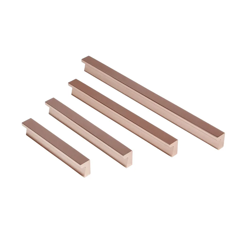 Скрытая класса люкс из розового золота шкаф Кухня дверные ручки обуви ручка для