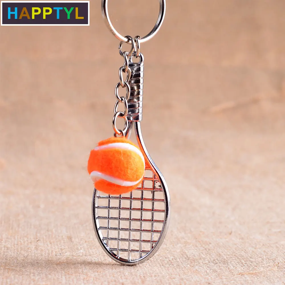 HAPPTYL 1 комплект Теннисный Брелок набор спортивных влюбленных миниатюрный