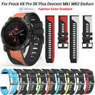 Ремешок силиконовый для Garmin Fenix 7 7X 6X Pro 5X 3HR Enduro, быстросъемный браслет для наручных часов Fenix 6 Pro 5 Plus, 26 мм 22 мм