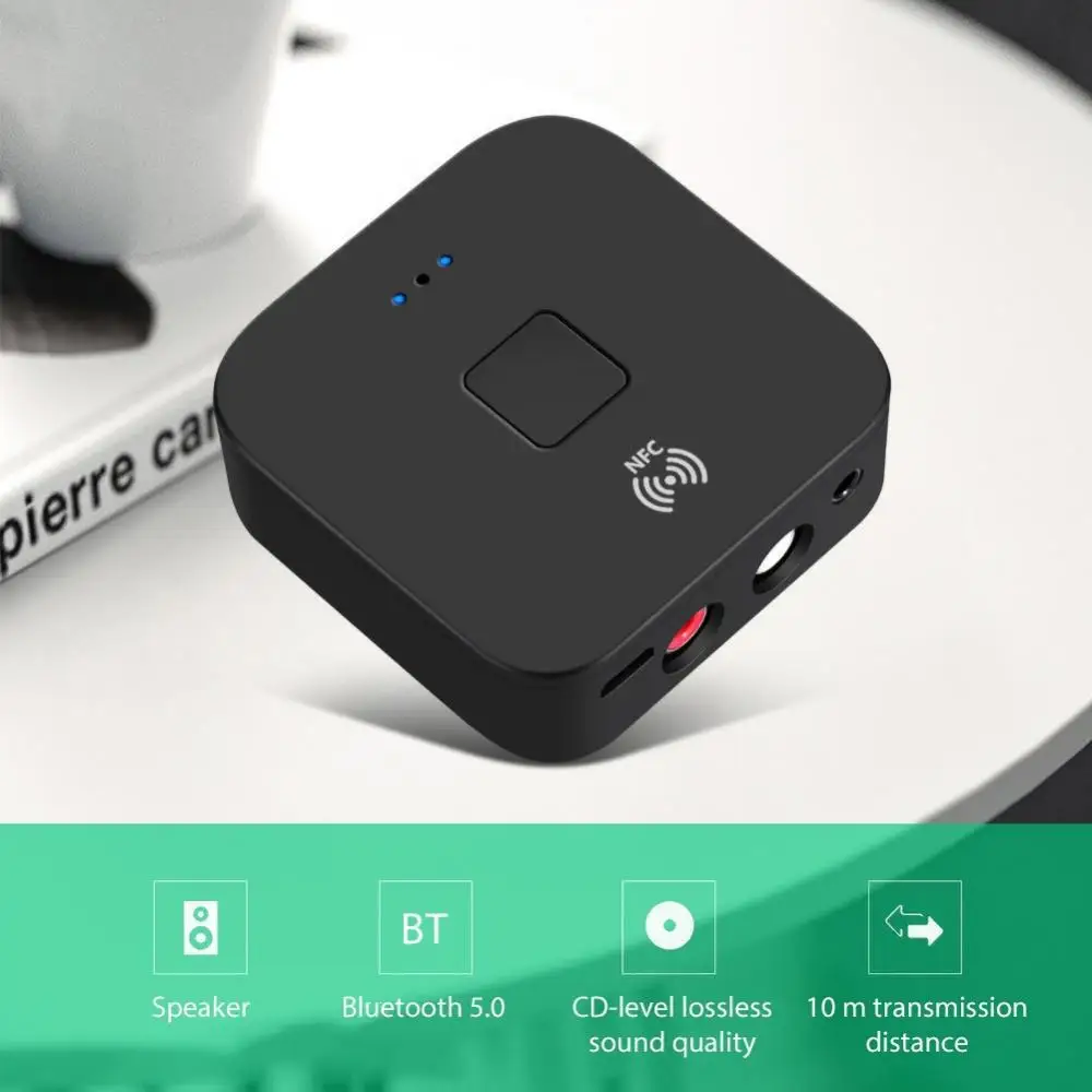 

3,5 мм AUX RCA разъем HiFi беспроводной адаптер NFC Bluetooth-совместимый 5,0 аудио музыкальный приемник