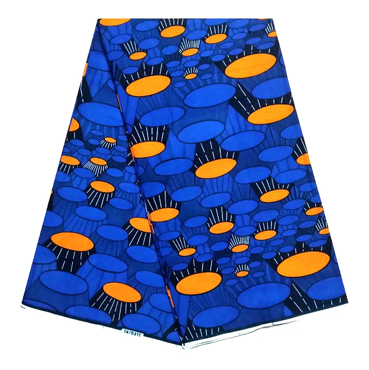 High Quality Cotton Fabric African Ankara Veritable Wax Cloth Veritable Wax African Real Dutch Wax 6yards/piece For Wedding - Цвет: as picture