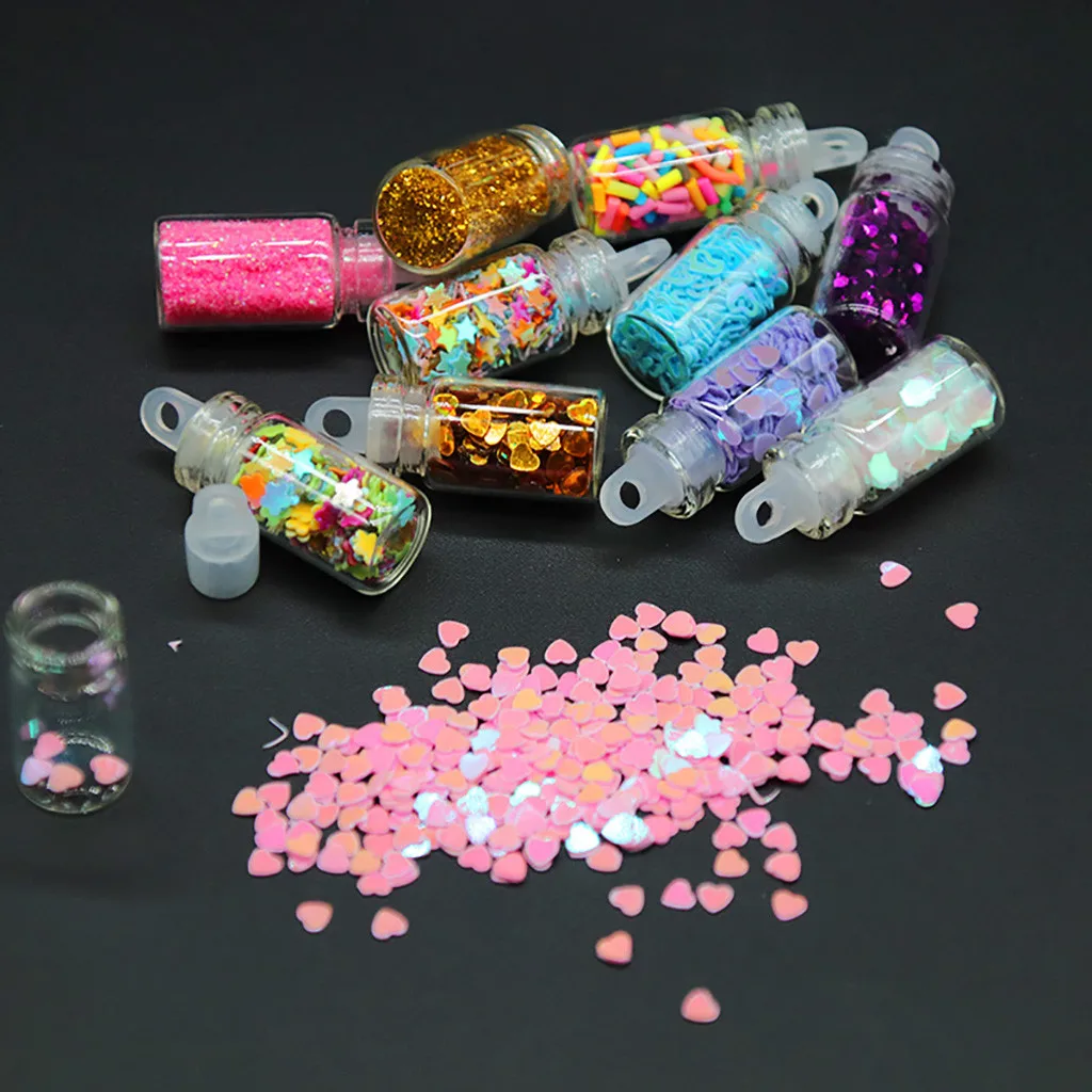 

12/24Pcs Frult Slice Decoration Sequins/Glitter Filler Soft Slime Toys Arts Crafts DIY toys For Children Mud DIY Kit Dropship