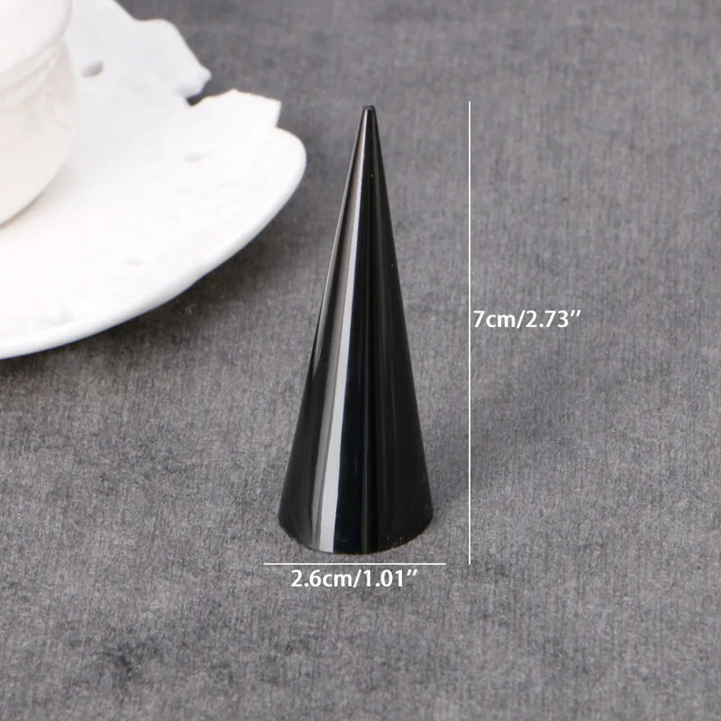 

1pc Acrylic Finger Cone Ring Stand Jewelry Display Holder Show Case Organizer