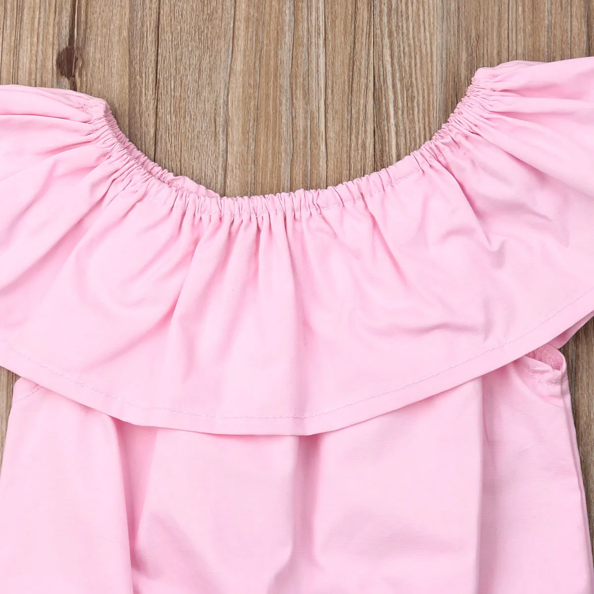Розовый укороченный топ принцессы с открытыми плечами для маленьких девочек +