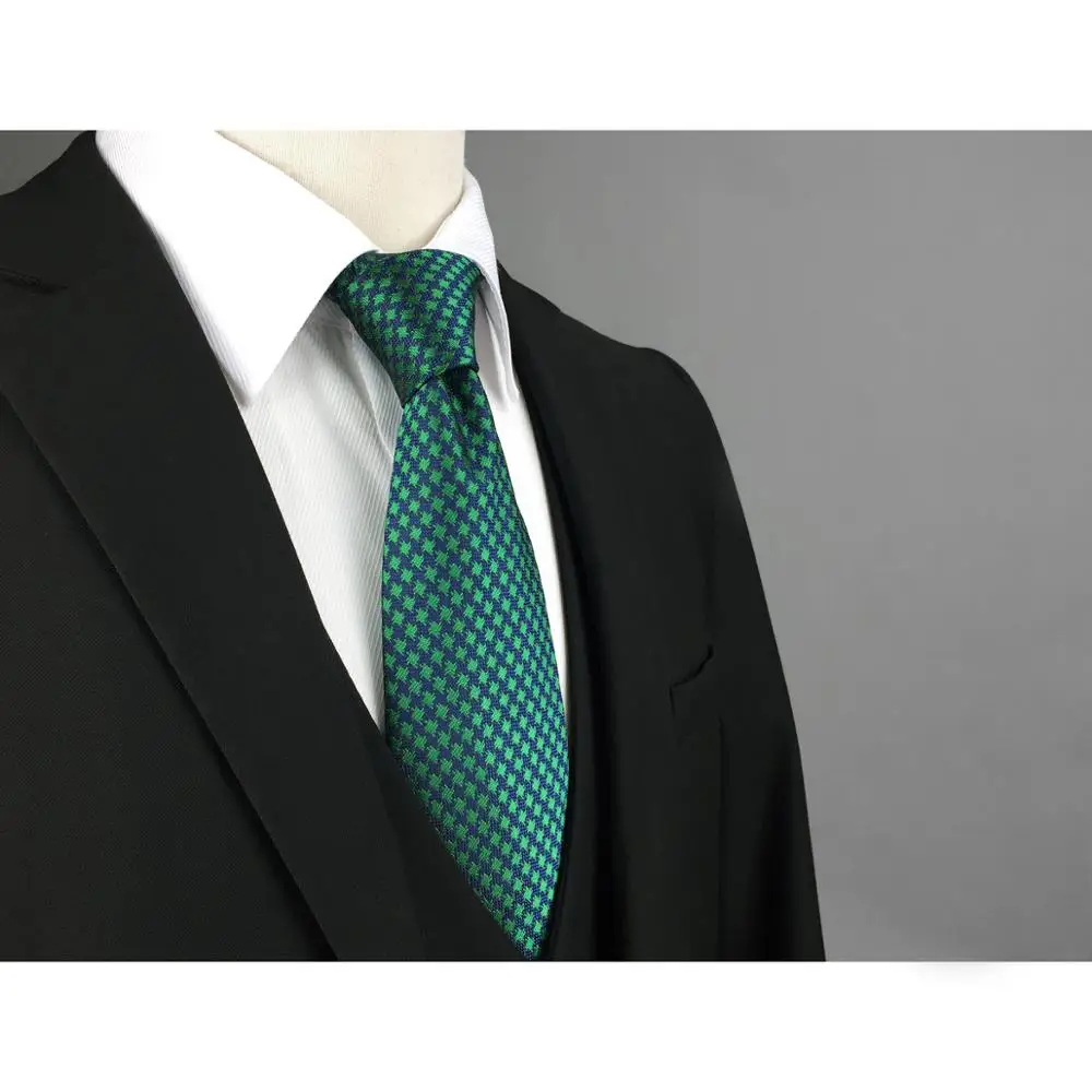 Мужской галстук бабочка F24 зеленый синий Хаундстут Шелковый дизайнерский