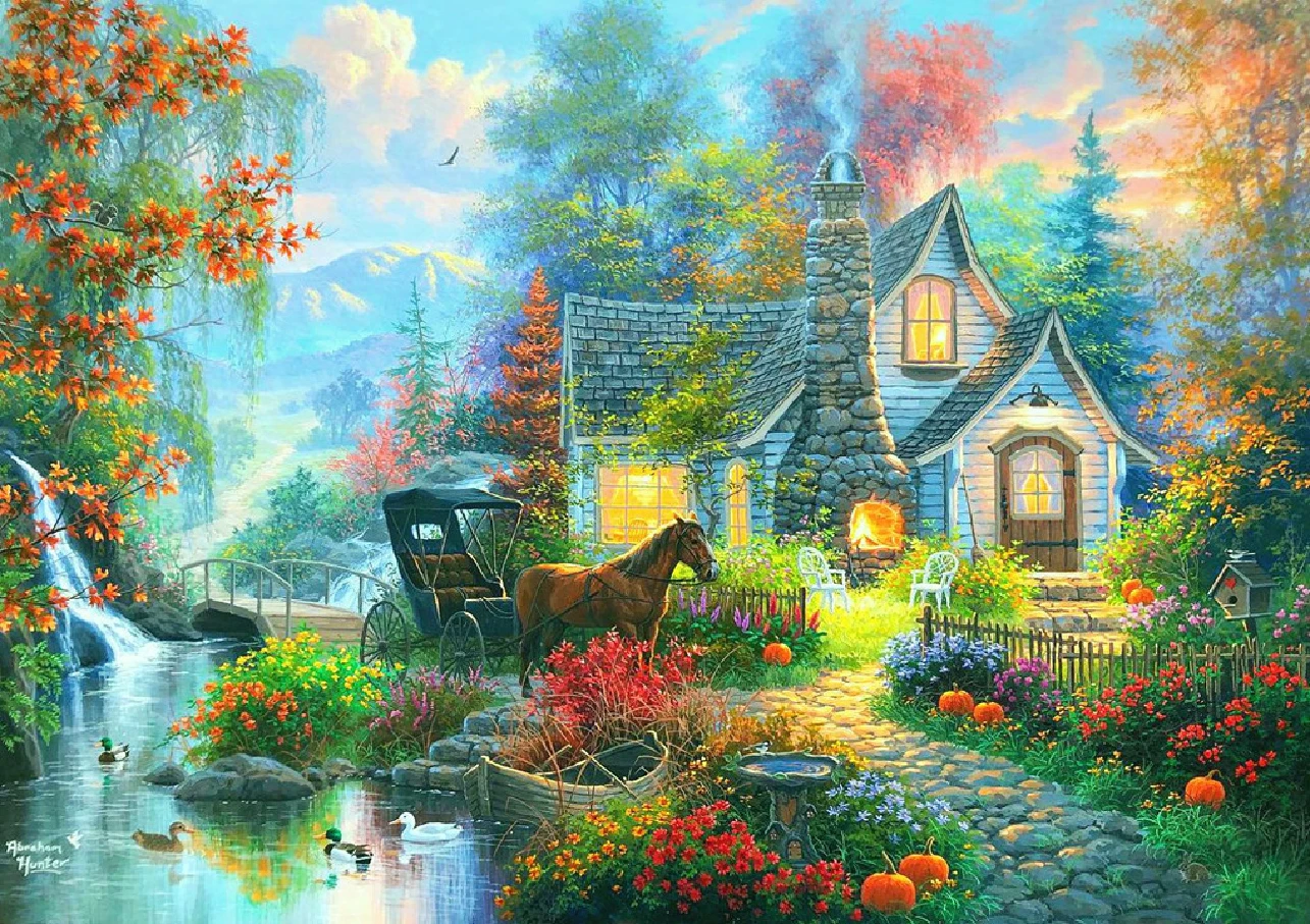

Round diamond 5D DIY diamond painting landscape painting cross stitch rhinestone mosaic home decoration handmade gifts