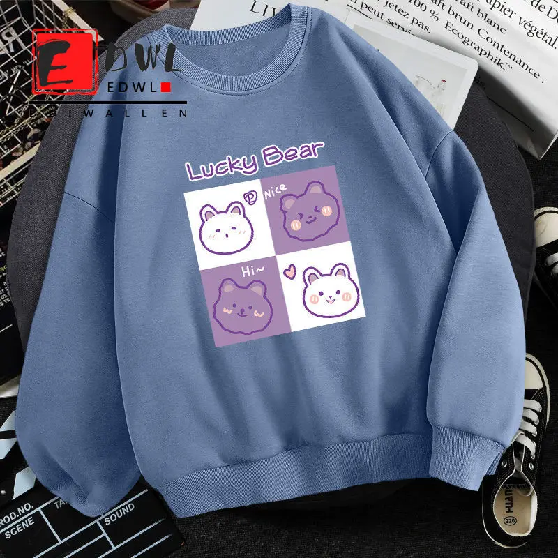 

Large Size Loose Hoodie Women Print Sweatshirt Long Sleeve Pullover Ladies Spring Cute Schoolgirl Sweatshirt Ladies Hooded 2021