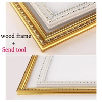 wood stretcher 1pcs diy oil painting diamond mosaic thick wood frame wall painting picture frame photo inner frame sticker zc202