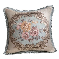 european style luxury sofa decorative throw pillows vintage home decor floral embroidery cushion cover