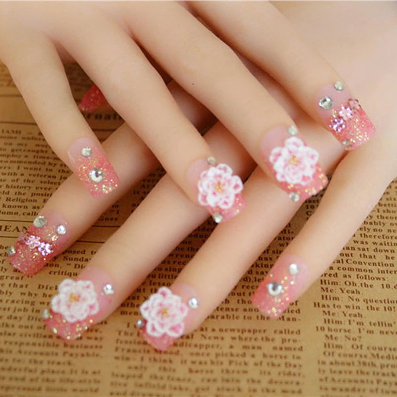 24 шт. Новые Накладные ногти на пальцах носочки для ногтей накладные женщин ногах