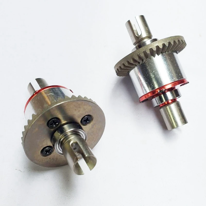 

2 Set Full Metal Differential & Gear Box Wave Box with 2 Pcs Full Metal All-Metal Differential Gear Upgrade Parts
