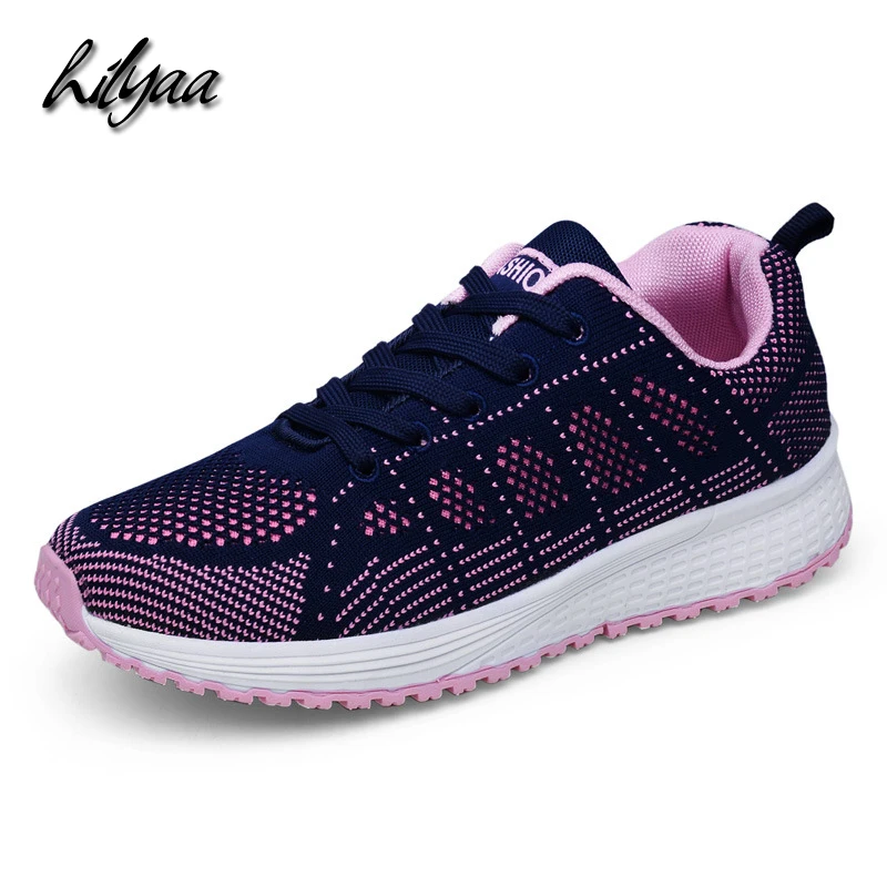 Новинка 2019 года женские кроссовки обувь на плоской подошве из сетчатого