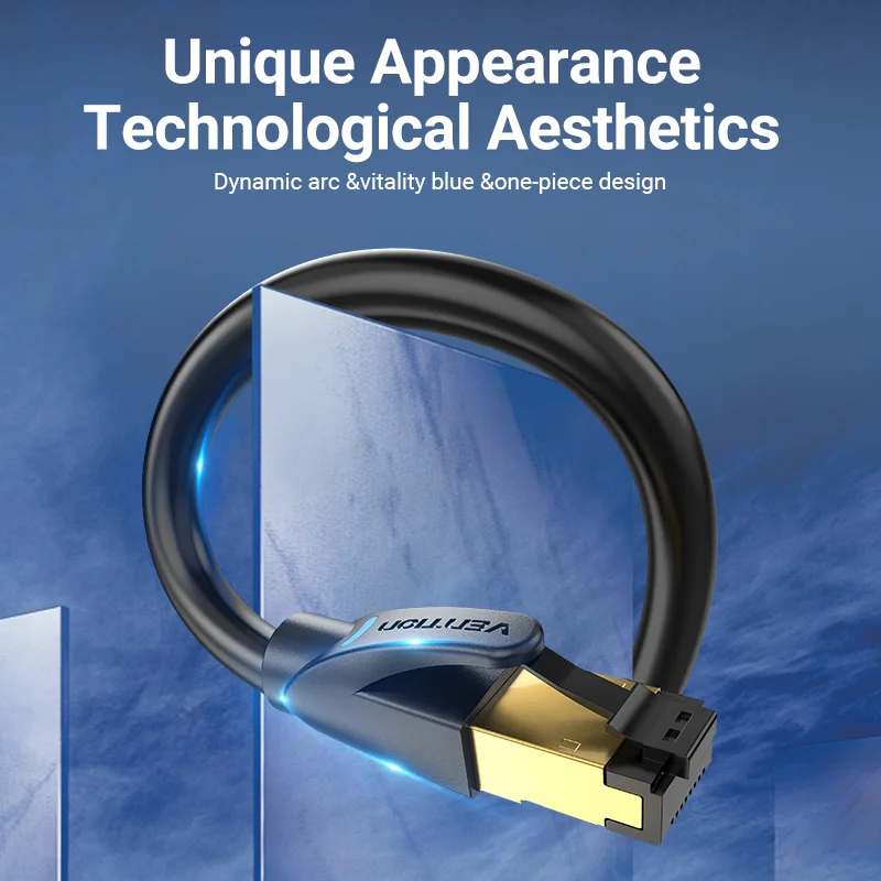 Ethernet кабель Vention Cat8 Lan SFTP RJ45 сетевой RJ 45 Cat 8 коммутационный шнур для ПК модемного