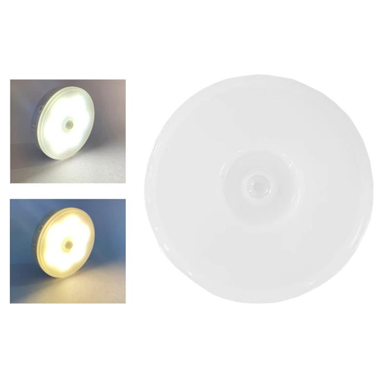 PIR Motion Sensor LED Night Light USB Rechargeable Dimmable Lamp for Bedroom Kitchen Cabinet Wireless Closet | Лампы и освещение