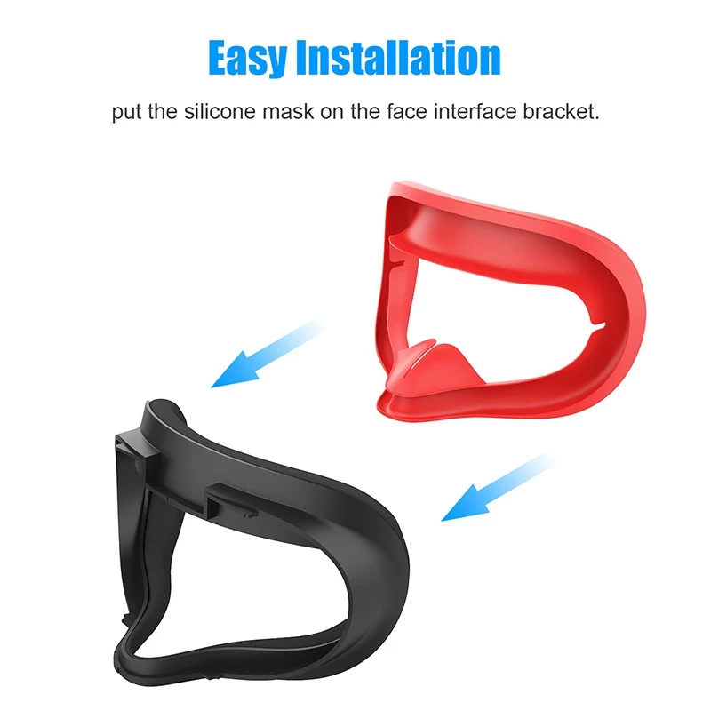 

Silicone Eye Mask Cover Pad for Oculus Quest 2 VR Headset Breathable Anti-Sweat Light Blocking Eye Cover