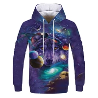 mens and womens sports 3d printing wolf hoodie fashion new all match comfortable top xxs 4xl