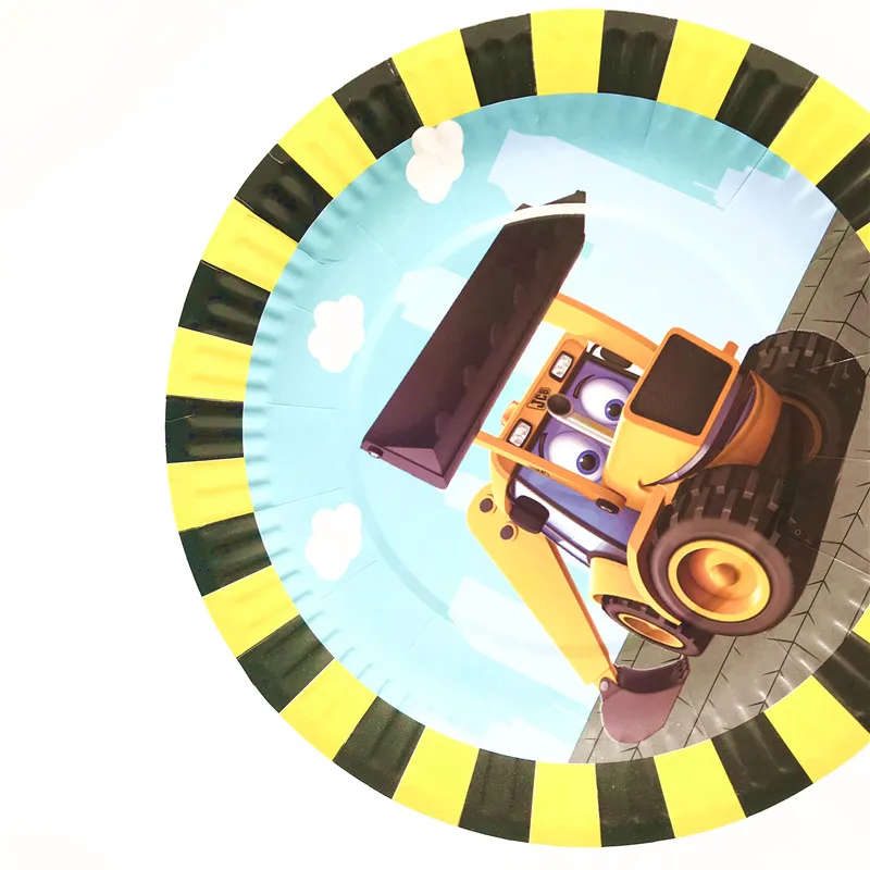 

Birthday Party Decoration Kids Boy Car Disposable Tableware Cup Plate Flag Bags Napkins Construction Vehicle Party Supplies Set
