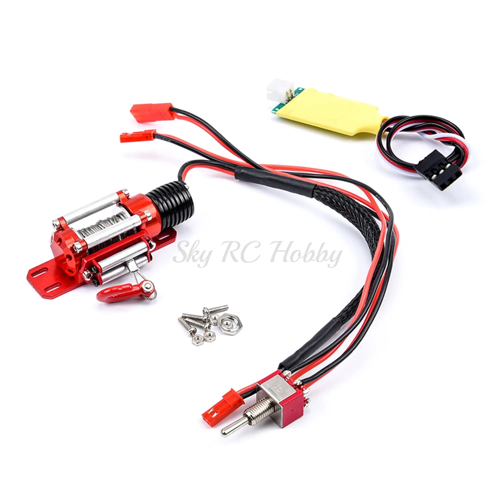 

Metal Steel Wired Automatic Simulated Winch with Switch for 1/10 Redcat HPI TAMIYA Axial SCX10 TRX TRX-4 RC4WD D90 RC Car