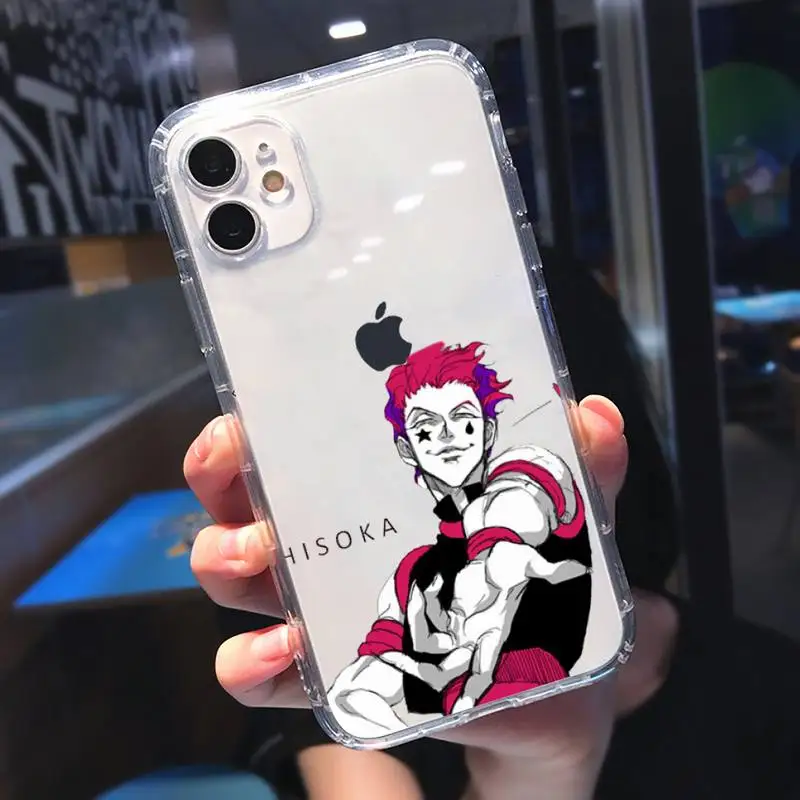 

Hisoka Anime hunter x hunter Phone Case Transparent for iPhone 11 12 mini pro XS MAX 8 7 6 6S Plus X 5S SE 2020 XR