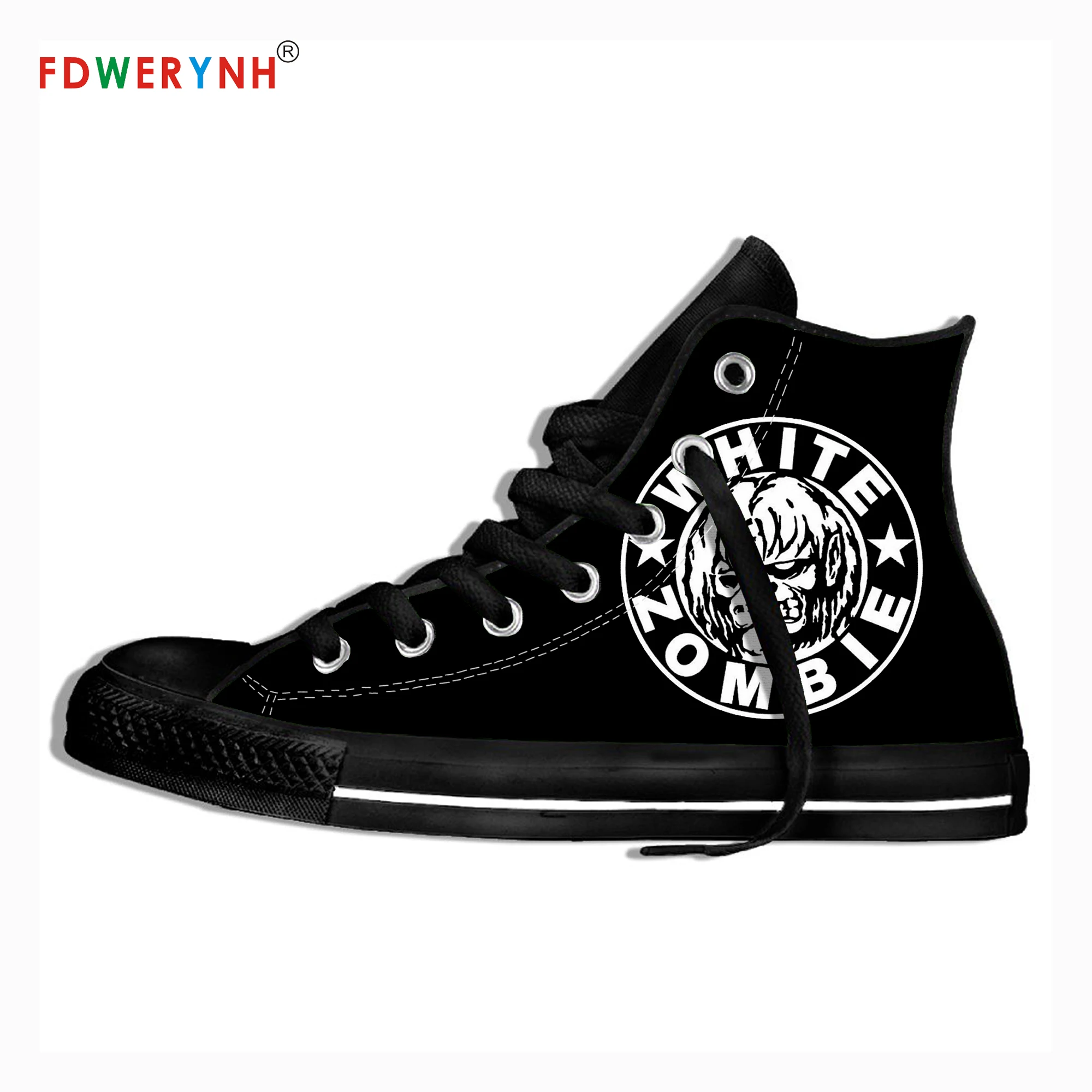 Мужские повседневные туфли черные белые с зомби-группой самые влиятельные