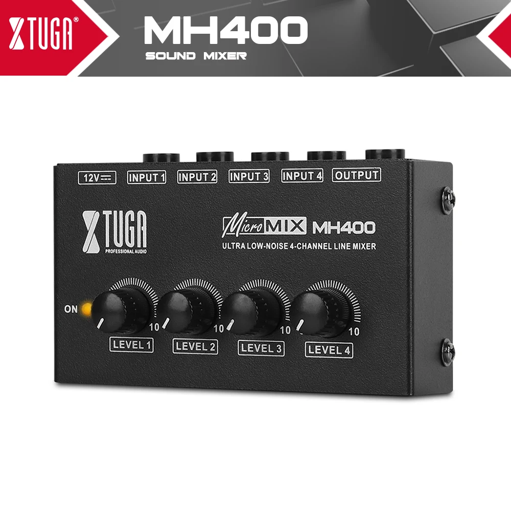 XTUGA 4 канальный профессиональный звуковой микшер ультрамалошумный аудио