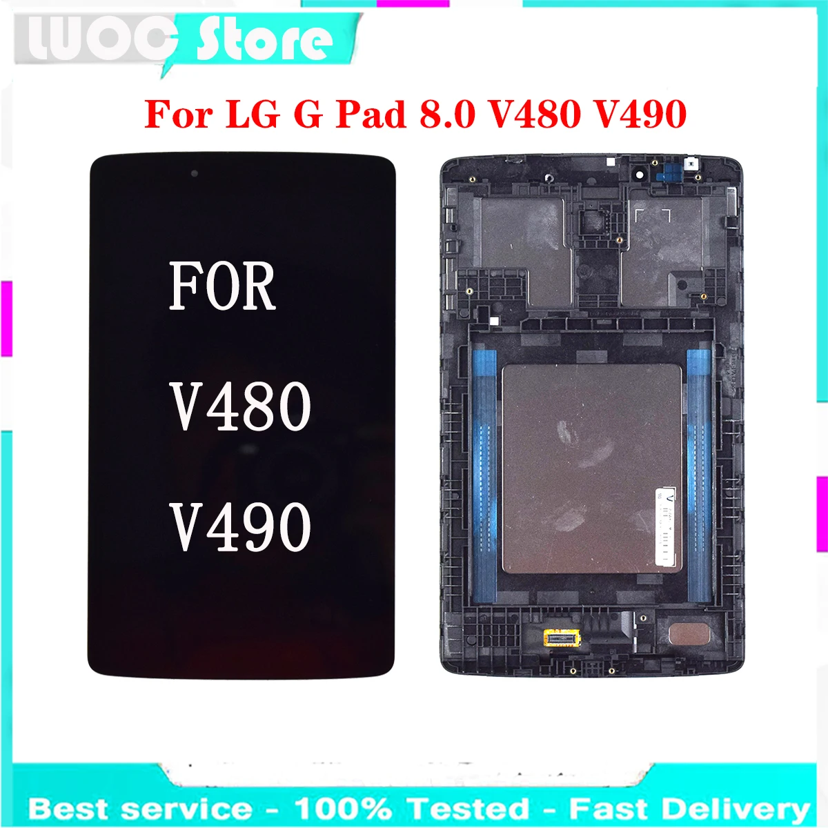 

ЖК-дисплей для LG G Pad 8,0 V480 V490 матричный сенсорный экран дигитайзер панель сенсор стеклянный планшет в сборе Замена с рамкой