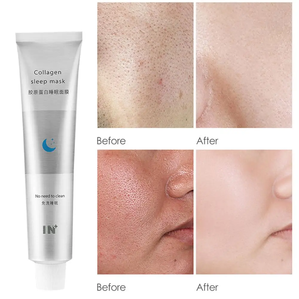 

100ml Ollagen Jelly Mask Gelly Wash-free Moisturizing Smearing Type Hydrating Shrinking Pores Sleeping Mask Cosmetics Makeup