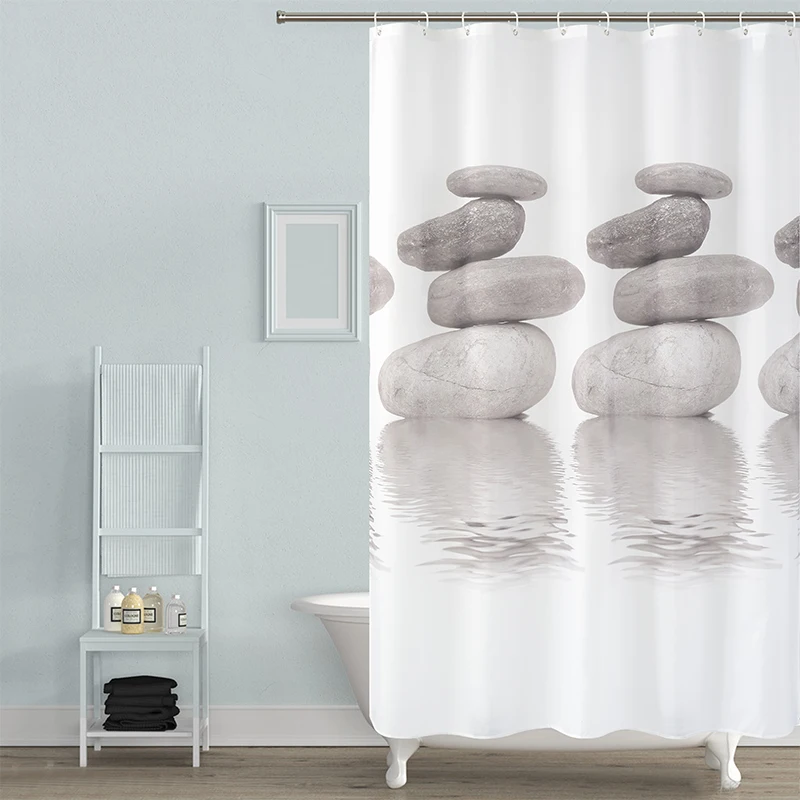 

Новая занавеска для душа из полиэстера с гальваническим принтом, занавеска для душа с утолщенным покрытием, товары для ванны, водонепроница...