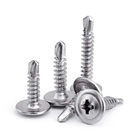 stainless steel phillips cross recessed thread truss head drill tail self tapping screw thread flat self drilling bolt m4 2 m4 8