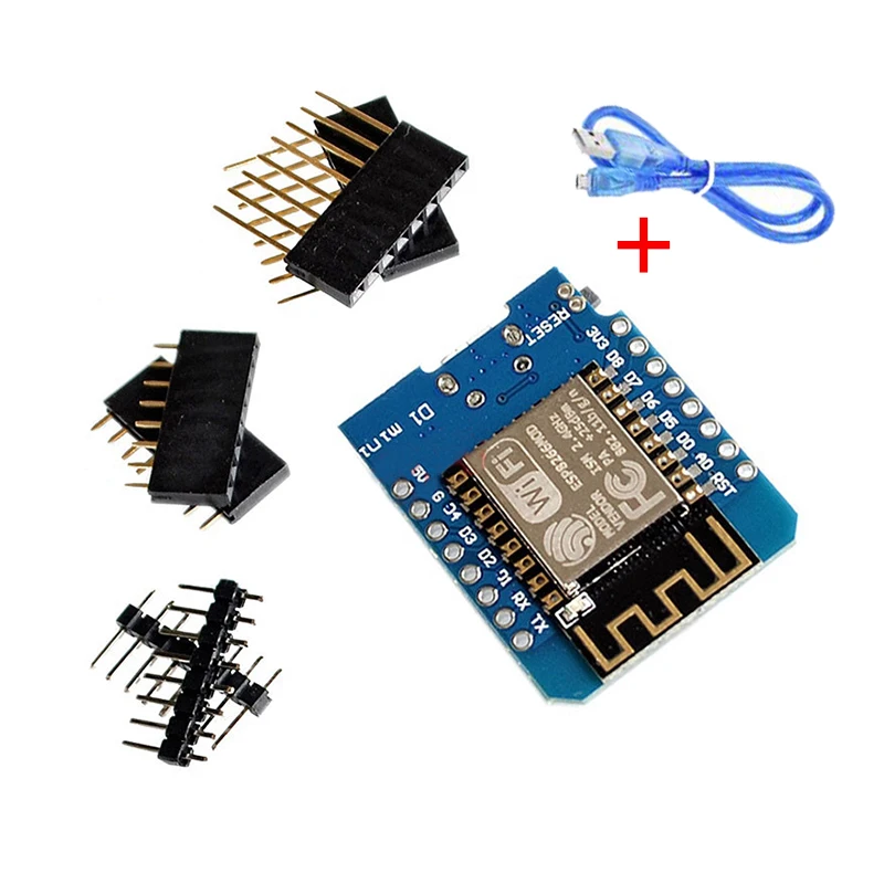 ESP8266 мини макетная плата Usb Wemos D1 CH340G CH340 V2 Wi Fi Nodemcu Lua Iot 3 В с контактами|Интегральные
