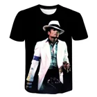 2021 Майкл Джексон 3D футболки для мужчин женщин детей летняя футболка с коротким рукавом Майкл Джексон принт аниме мультфильм футболки топы