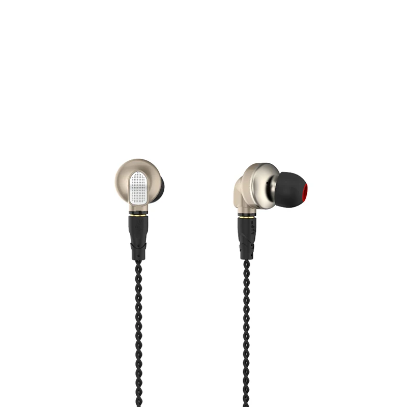 gold no mic SENFER DT6 Pro в ухо наушник 1DD+ 2BA Динамический драйвер блок HIFI наушник с MMCX съемный Отсоединяемый кабель металлический наушник - Цвет: gold no mic